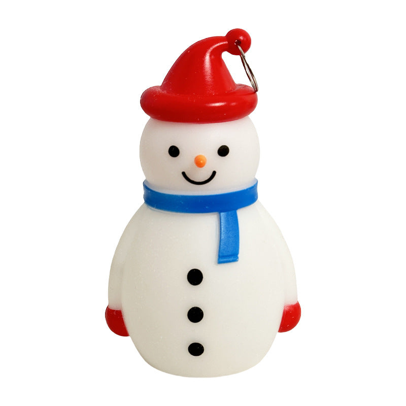 Christmas Snowman Night Light Small Ornament with Warm LED Light