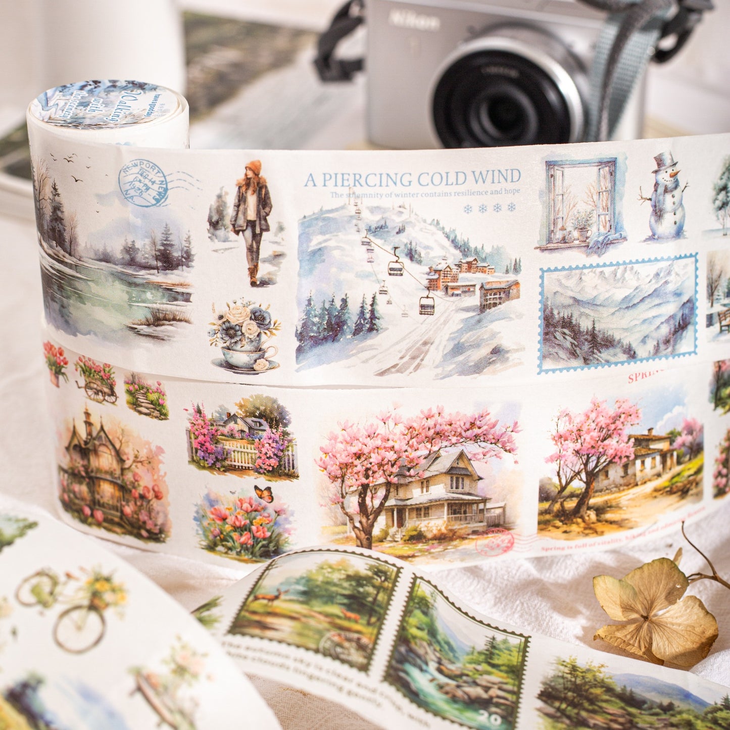 Decorative Landscape Tape Set - 6 Models for DIY Home & Garden Projects