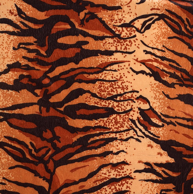 Short Plush Animal Print Fabric - Decorative Polyester Cloth for Sewing & Crafts