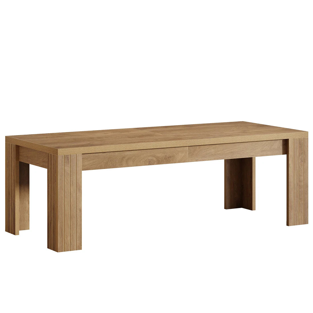 Spacious Farmhouse Dining Table - Vintage Brown Finish