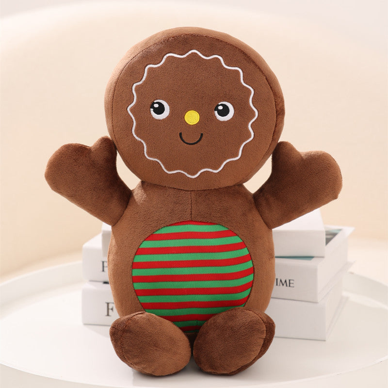 Christmas Gingerbread Man Pillow Set - Holiday Tree Cushion & Decor