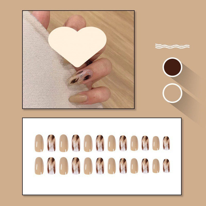Waterproof Nail Stickers Set - Purple Ballet Flame Almond