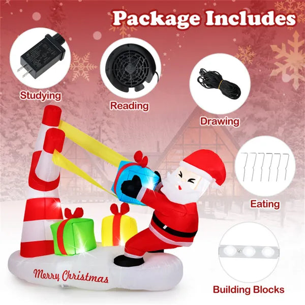 7ft Inflatable Santa Claus Decoration with LED Lights
