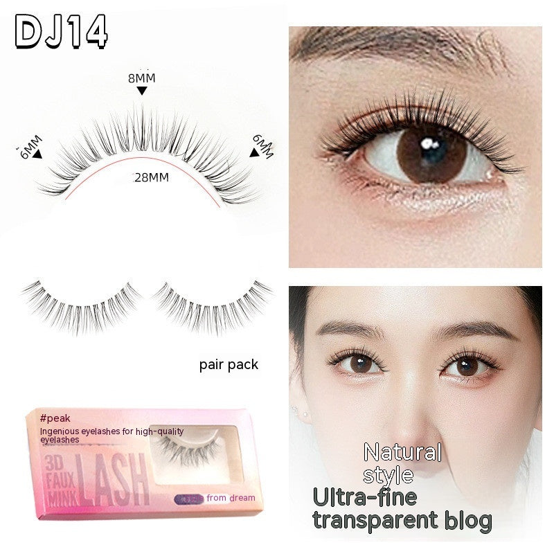 Natural False Eyelashes with Sheer Root - Assorted Styles & Packaging Options