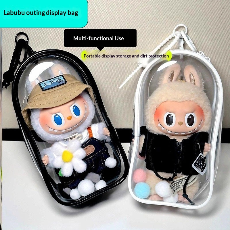 High Transparency PVC Storage Bag for Outdoor Use - Thickened Multipurpose Bag with Keychain