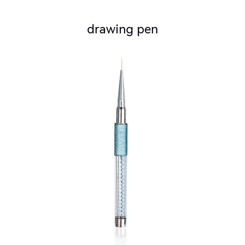 16-Piece Nail Art UV Pen Set with Rhinestones