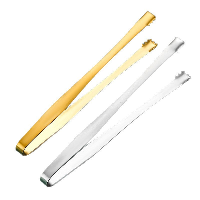 Stainless Steel Non-Slip Ice Tongs for Food & Kitchen Use