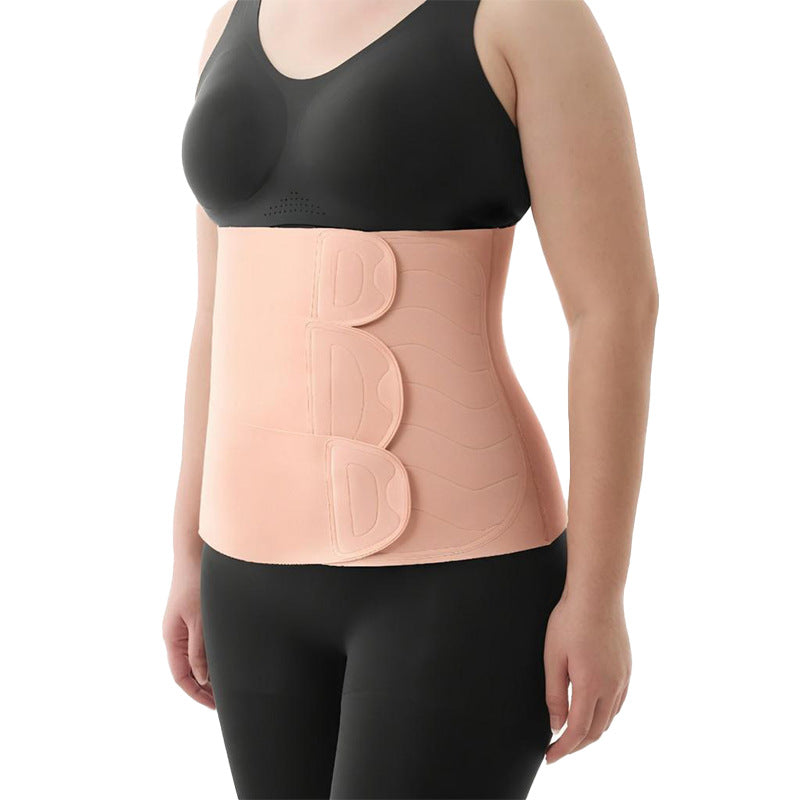 Breathable Postpartum Belly Wrap with Velcro Waist Cincher