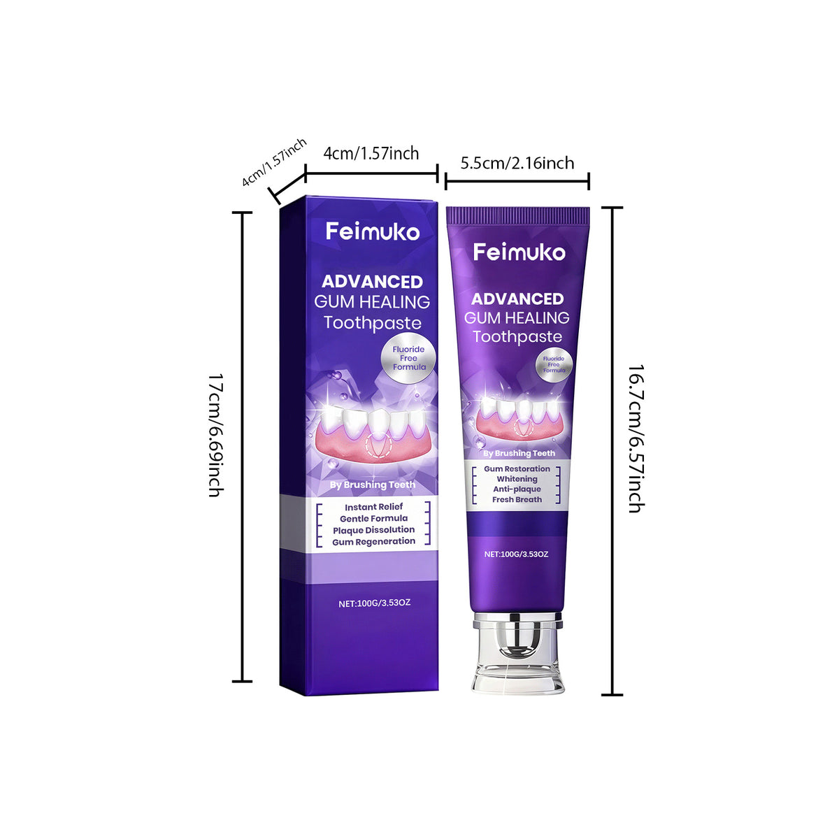 Whitening Toothpaste 100g – Mint Flavor