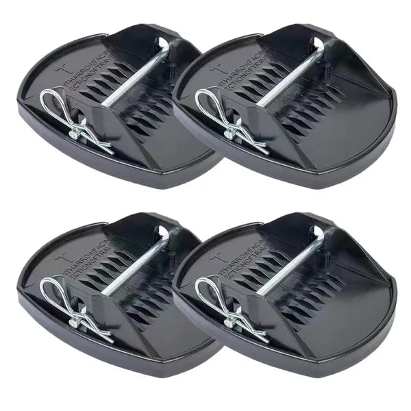 4 Pack RV Trailer Jack Pads Leveller Wheel Support Stand for Trailers and Campers