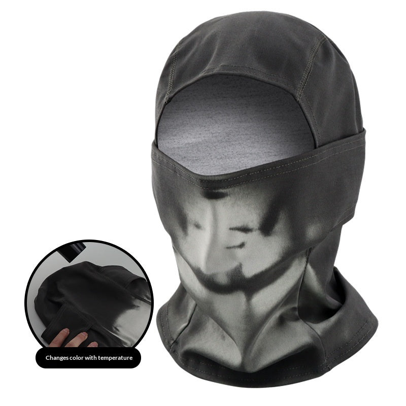 Temperature-Sensitive Color-Changing Balaclava for Cycling
