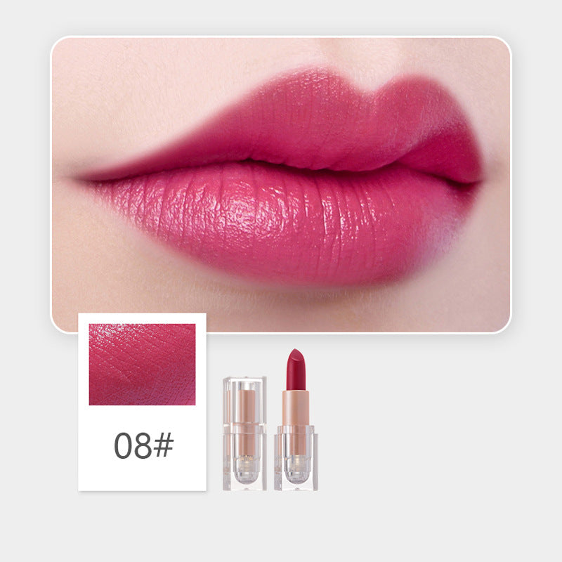 Matte Finish Crystal Square Tube Lipstick - Nourishing & Moisturizing