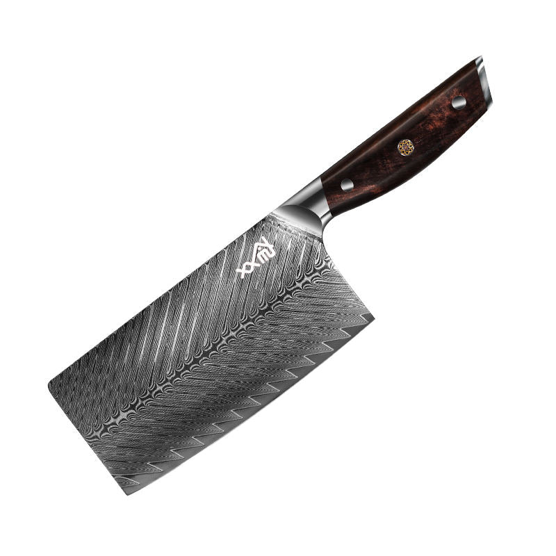 Damascus Kitchen Knife for Meat and Fruit Cutting - Versatile Chef's Knife