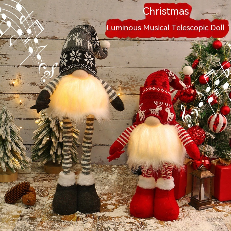Luminous Long Leg Doll with Telescopic Design - Christmas Decor Variants