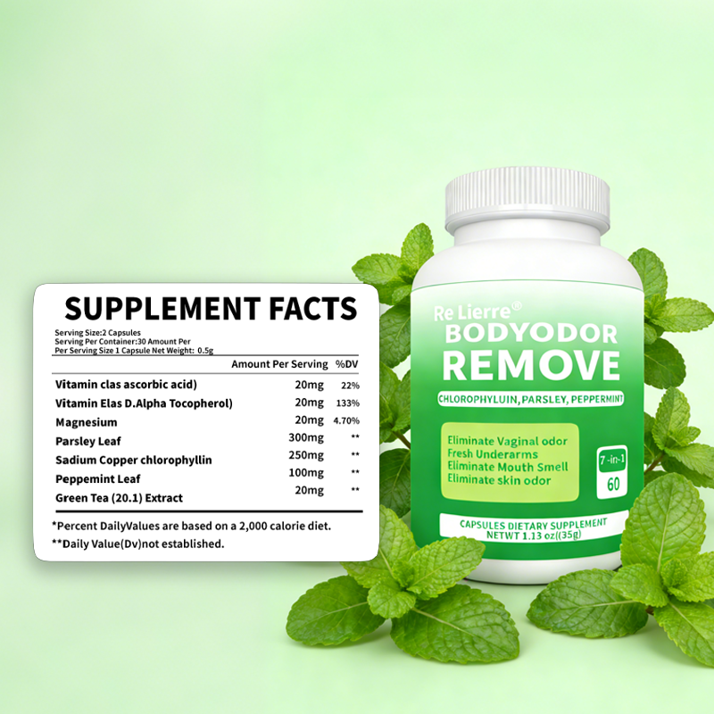 Chlorophyll Complex Supplement with Parsley & Peppermint - 60 Capsules