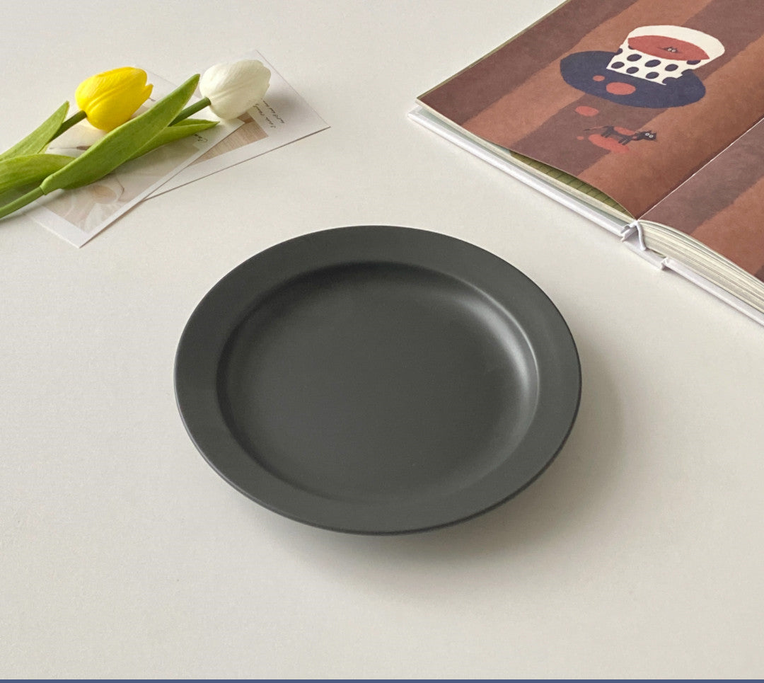 Ceramic Dinner Plate - Round Porcelain Tableware for Kitchen & Dining - Multiple Styles