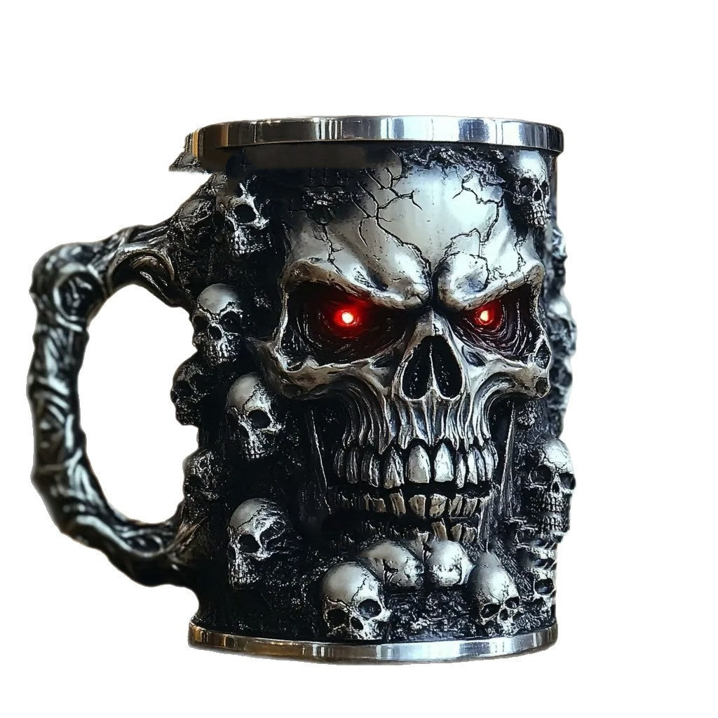 Dark Skeleton Mug - Unique Human Skull Coffee Cup for Home & Kitchen
