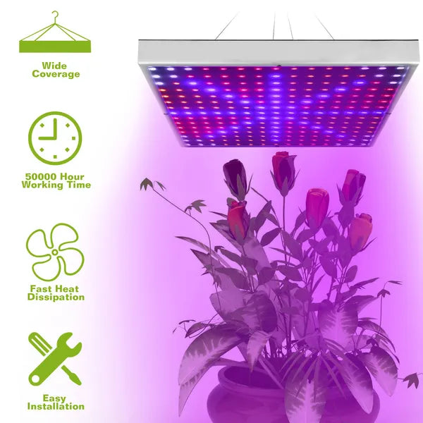 Full Spectrum LED Grow Light with 225 Bright LEDs - White