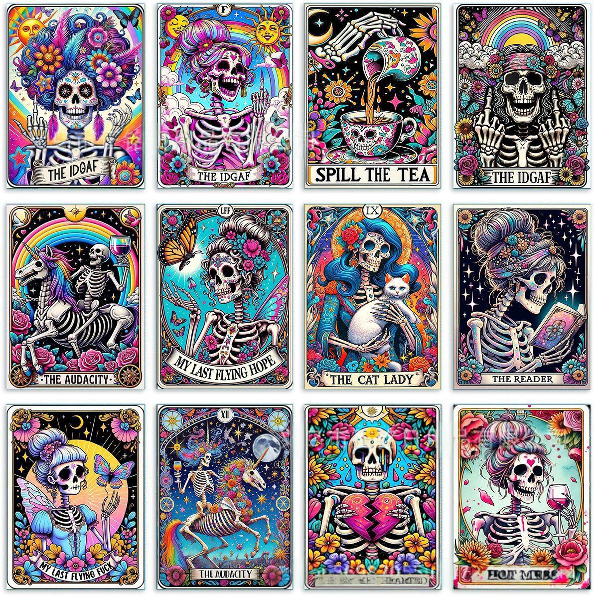 Halloween Skull 5D DIY Diamond Painting Full Drill Wall Art Kit - 30x40cm