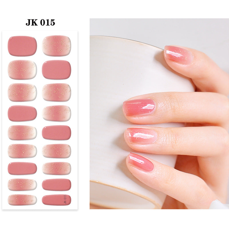 Waterproof Nail Sticker Set - Durable Semi-Baked UV Gel Art for Nails