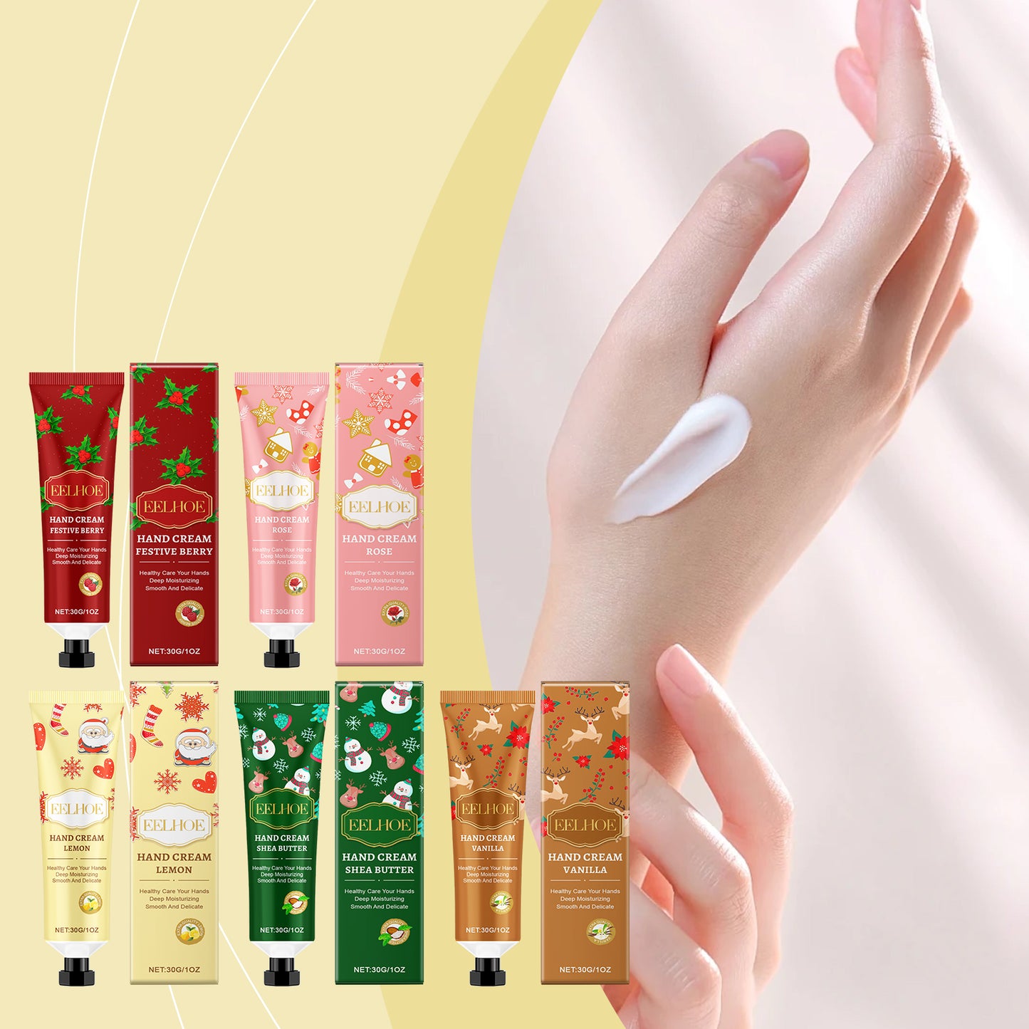 Rose Moisturizing Hand Cream with Squalane - 30g Hydrating Skin Care