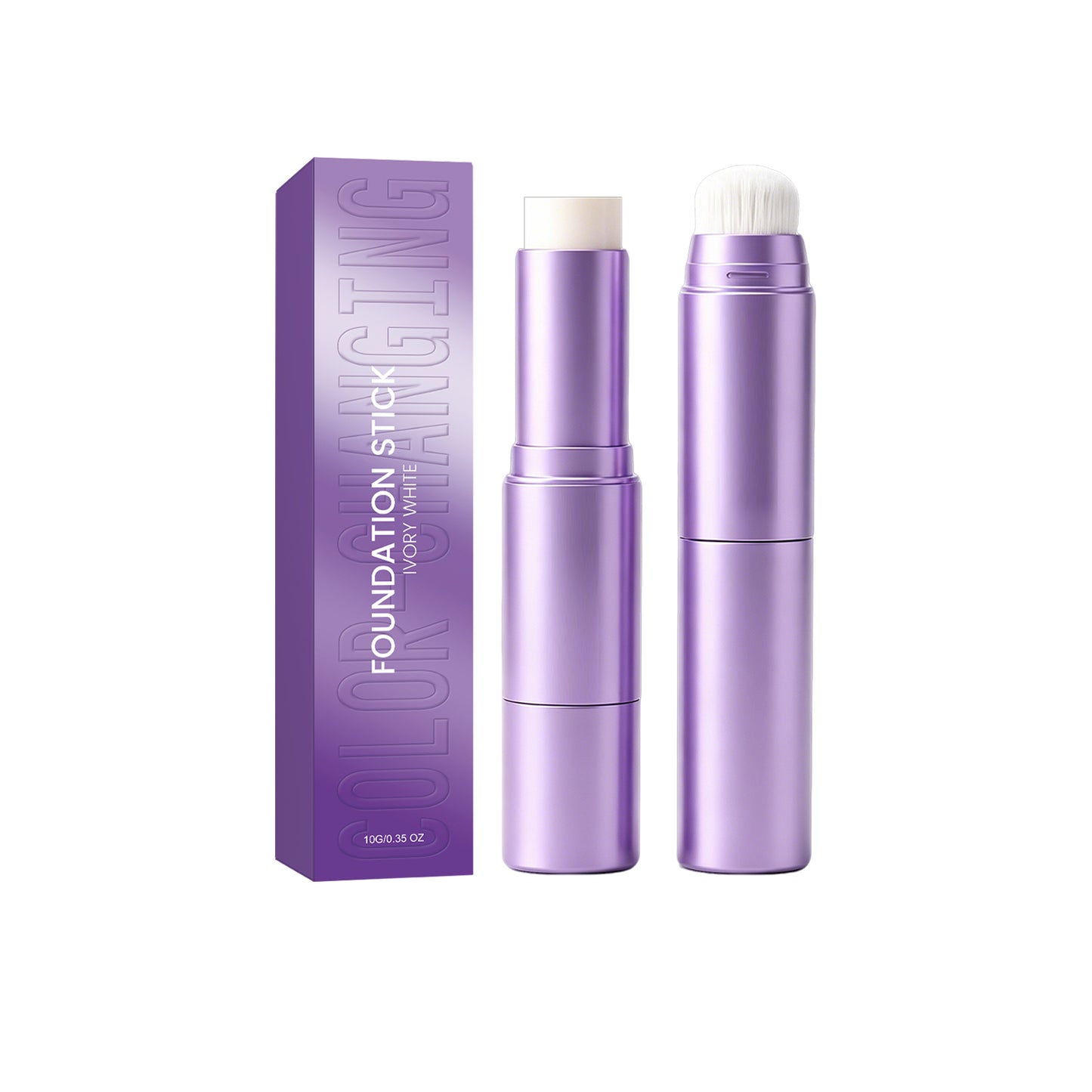 Color-Changing Foundation Stick 10g - 2-in-1 Face Makeup for Flawless Finish