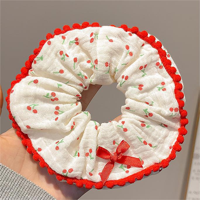 Cute Large Intestine Hair Band for Women - Colorful Hair Tie with Balls