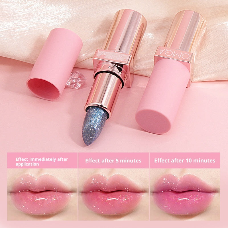 Color-Changing Lipstick Pearlescent Glittering Waterproof Moisturizing Lip Makeup