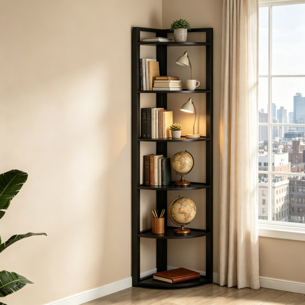 Corner Shelf - 6-Tier Multi-Functional Stand for Small Spaces