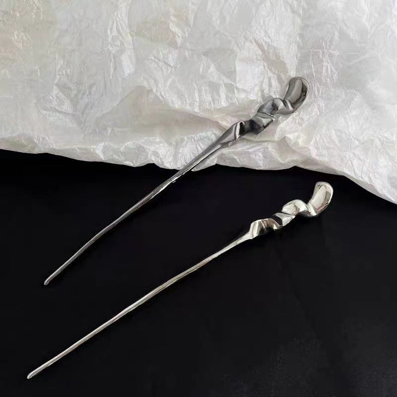 Retro Metal Hairpin for Hair Accessories - Silver & Gun Black Styles