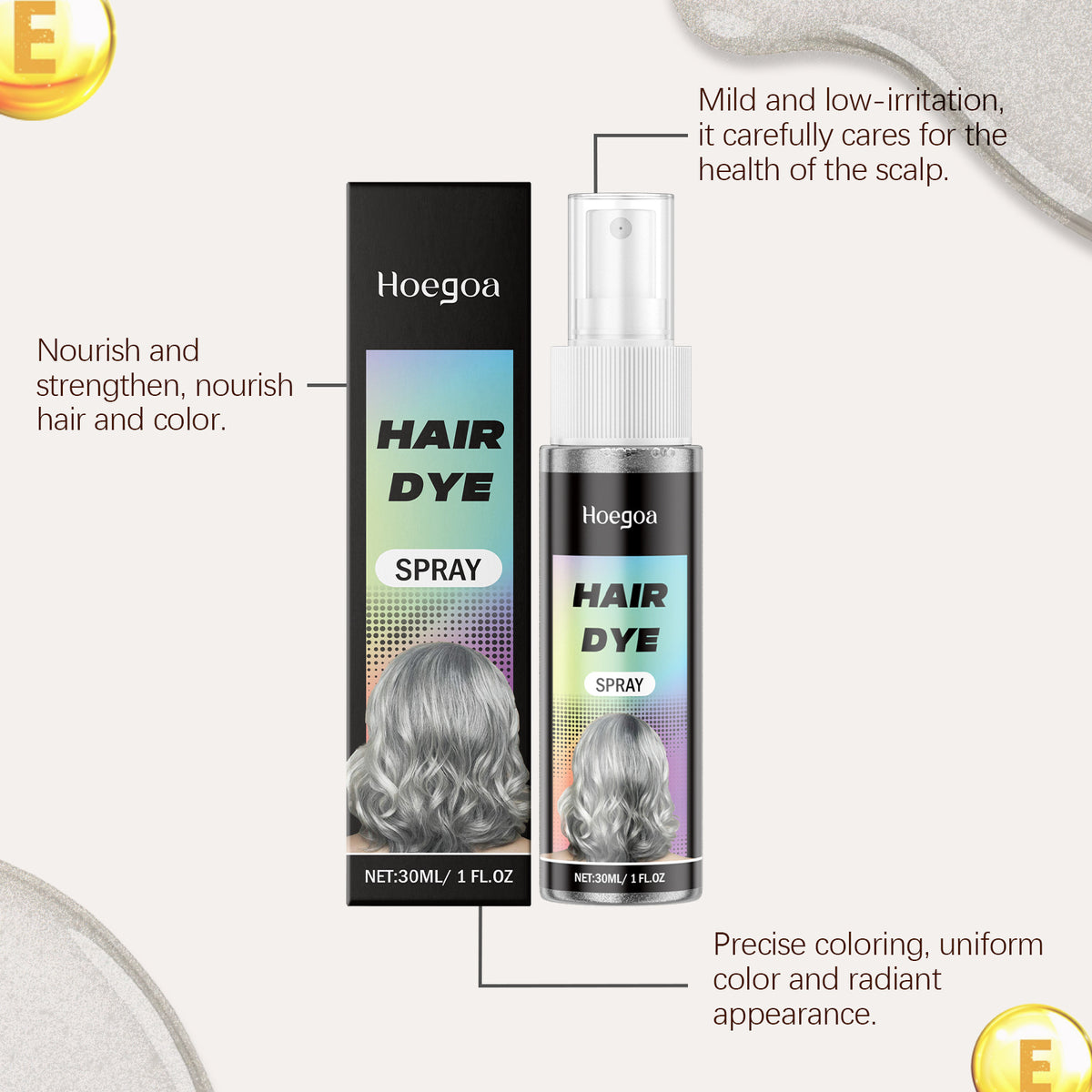 Natural Mild Color Hair Fashion Hairdressing Agent