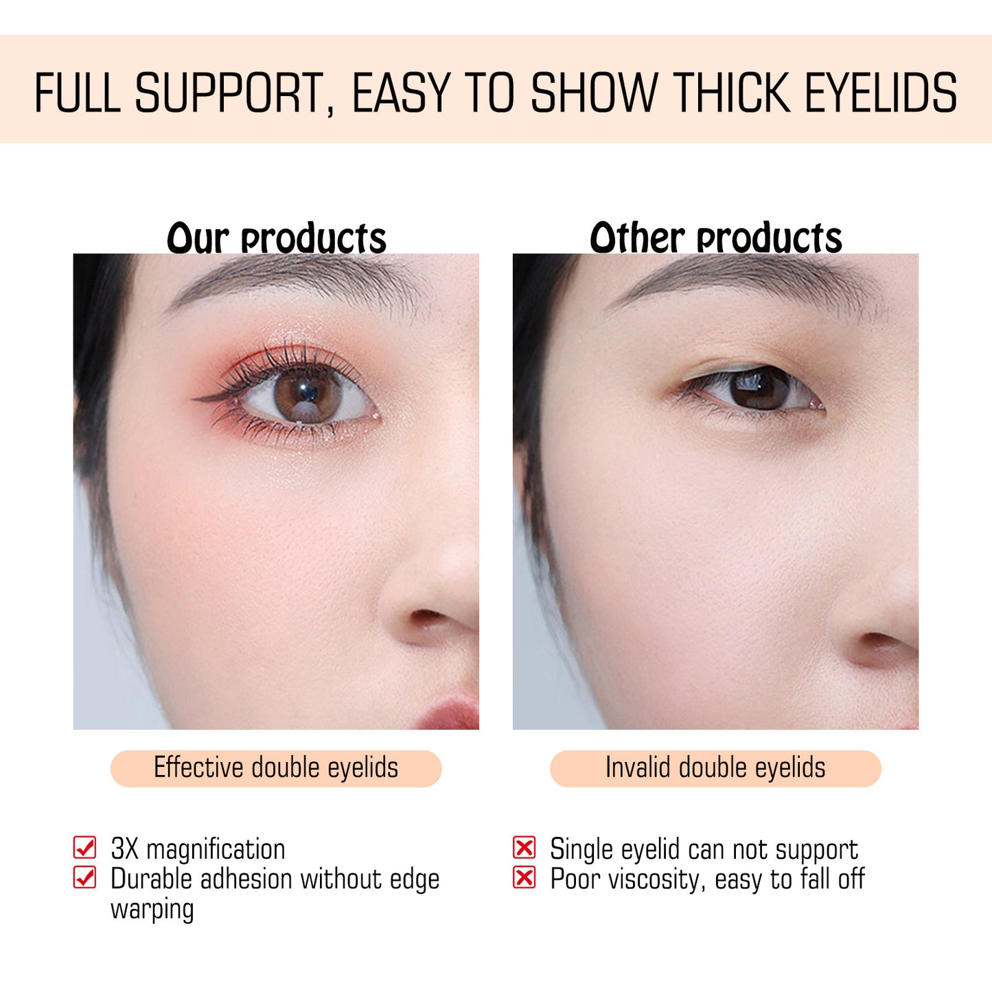 Waterproof Double Eyelid Tape - Water-Activated, Invisible, Seamless, 120 Pieces