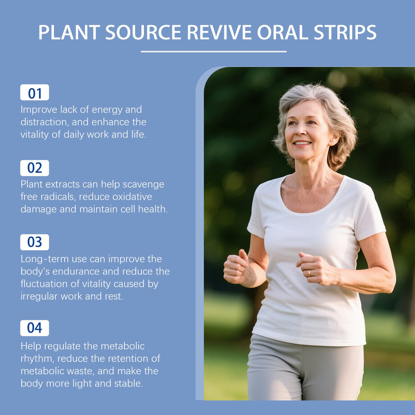 Revitalizing Oral Dissolving Tablets - Plant-Based Supplement, 7 Strips