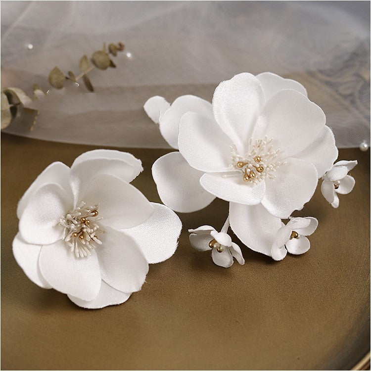 3D Flower Headband - White