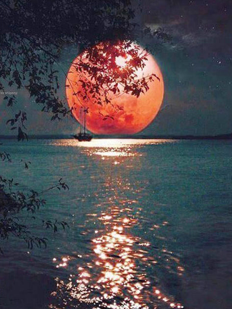 DIY Moon Full Square Diamond Painting Embroidery Home Decor