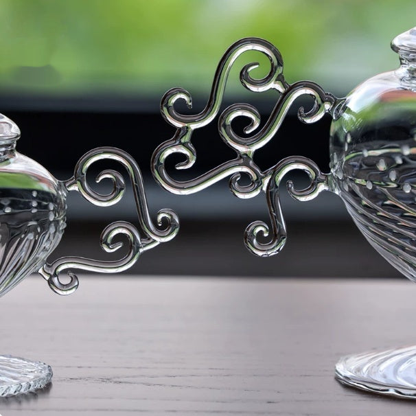 Heat-Resistant Borosilicate Glass Tea Set with High-Footed Teapot - 158ML