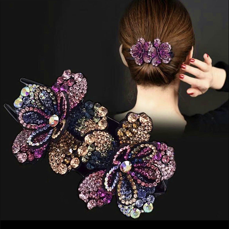 Fashion Flower Ponytail Clip Hairpin - Multiple Colors
