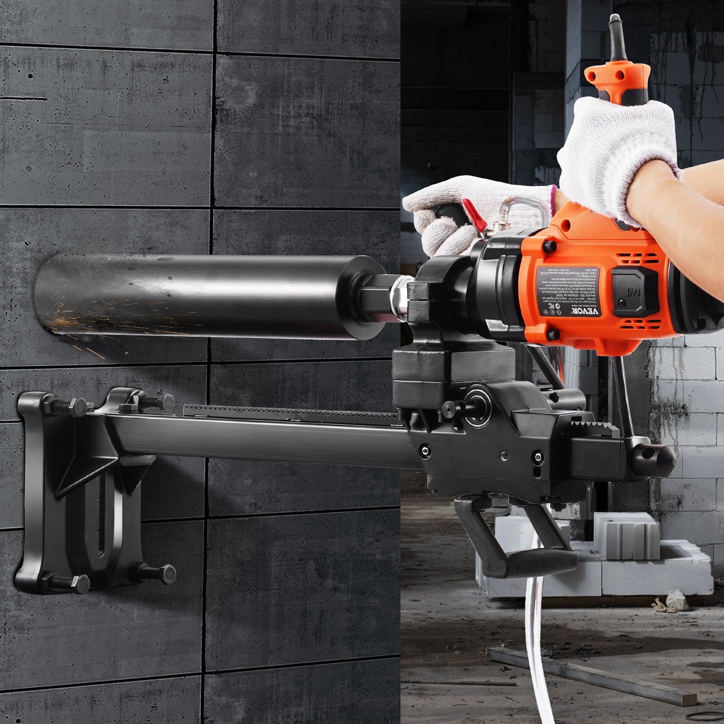 Power Core Drill Machine 0.8-6.3 Inch Diameter 2000W Handheld & Stand