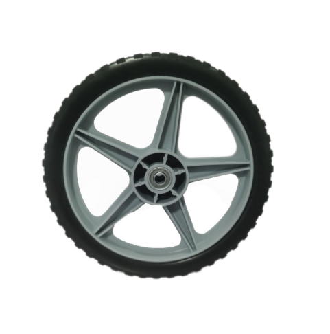 10 Pack Universal Replacement Wheels for Lawn Mowers & Trolleys - Black, 12 Inch