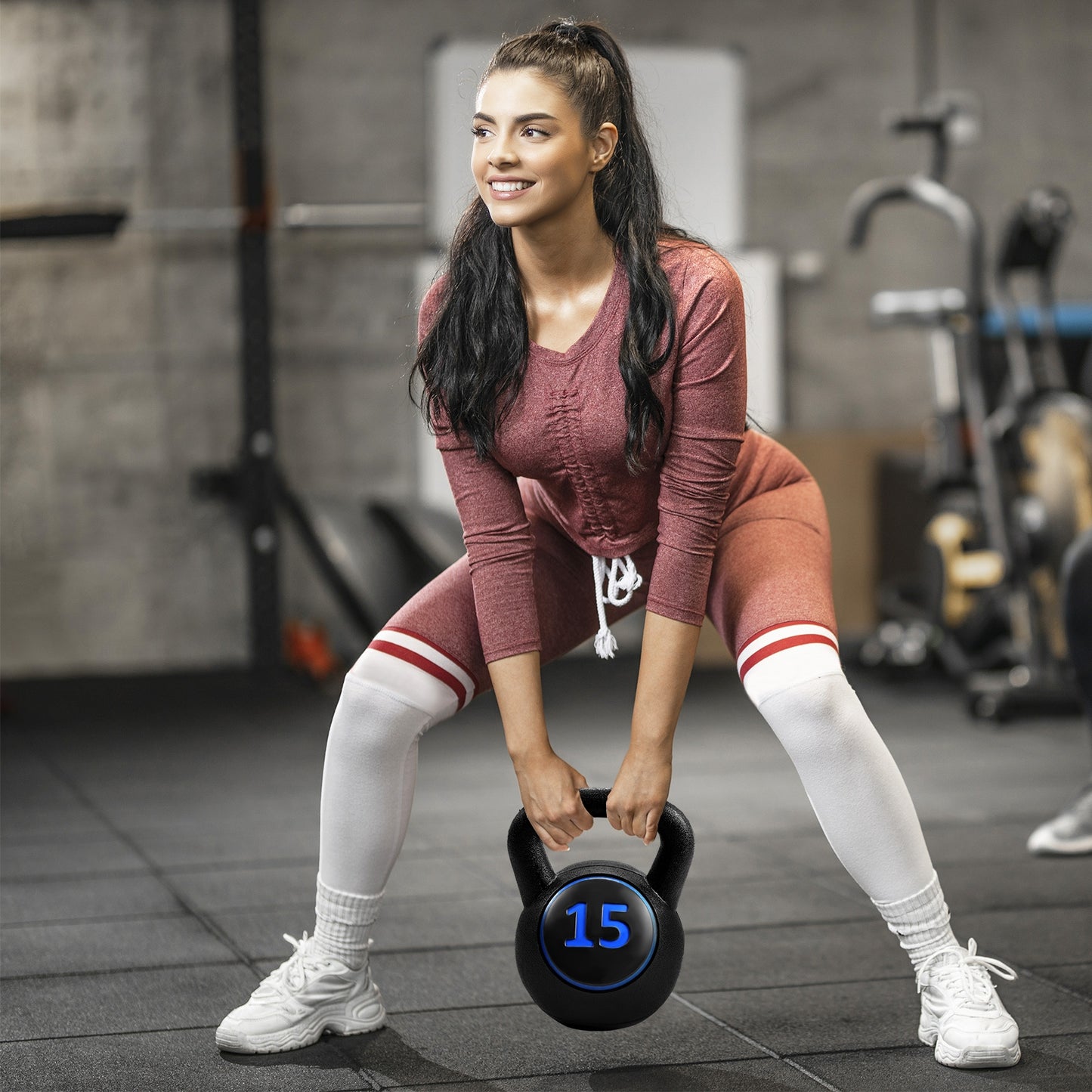Kettlebell Weight Set - 3 Pieces (5, 10, 15 lbs) for Strength Training