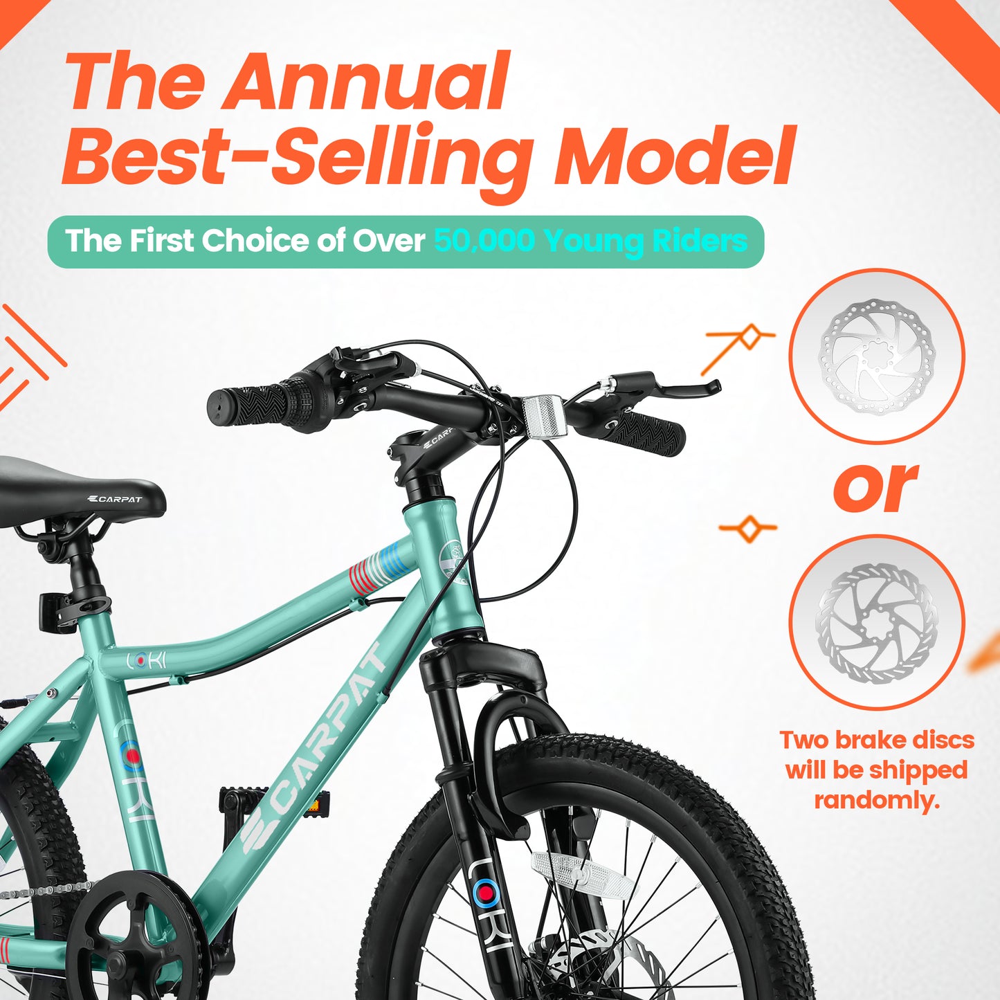 20 Inch Kids' Mountain Bike - 7 Speed, Steel Frame, Green