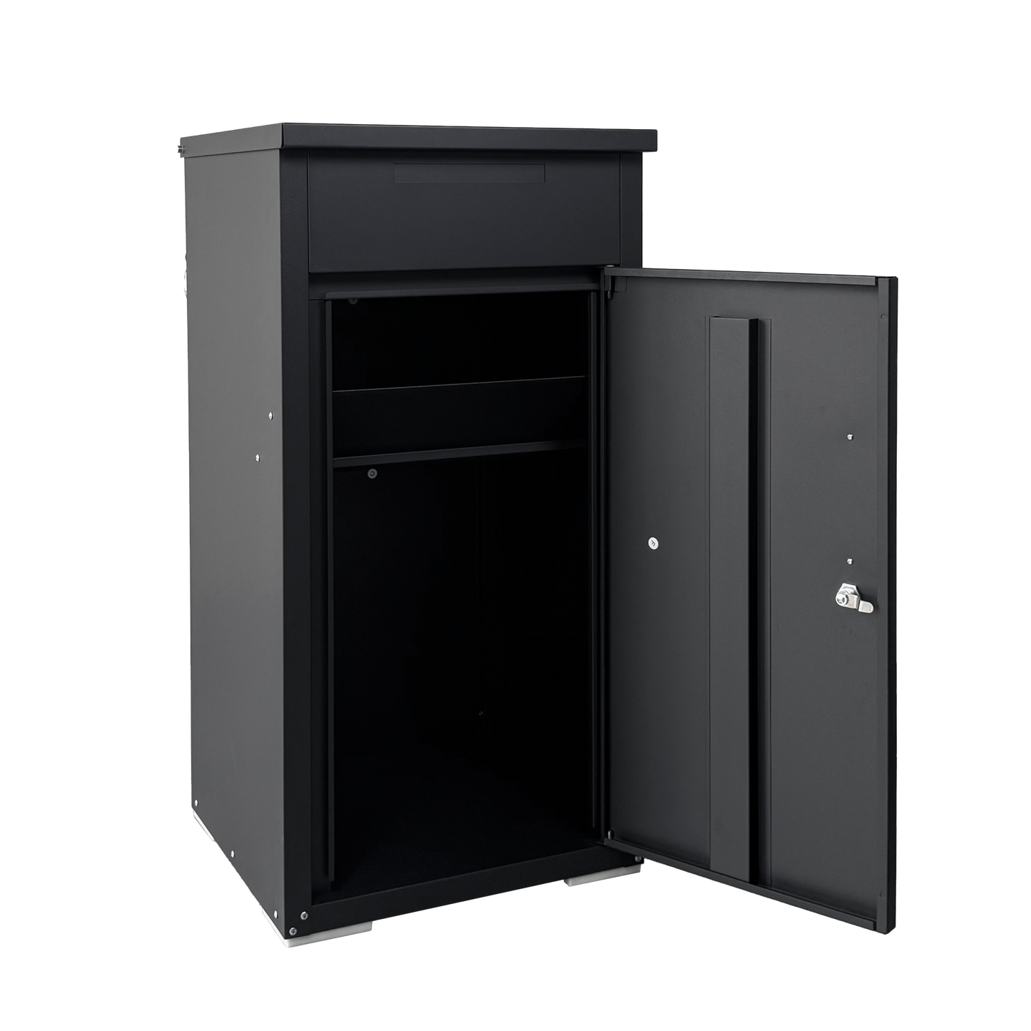 Lockable Steel Package Delivery Box with Mail Compartment - Large Outdoor Porch Mailbox