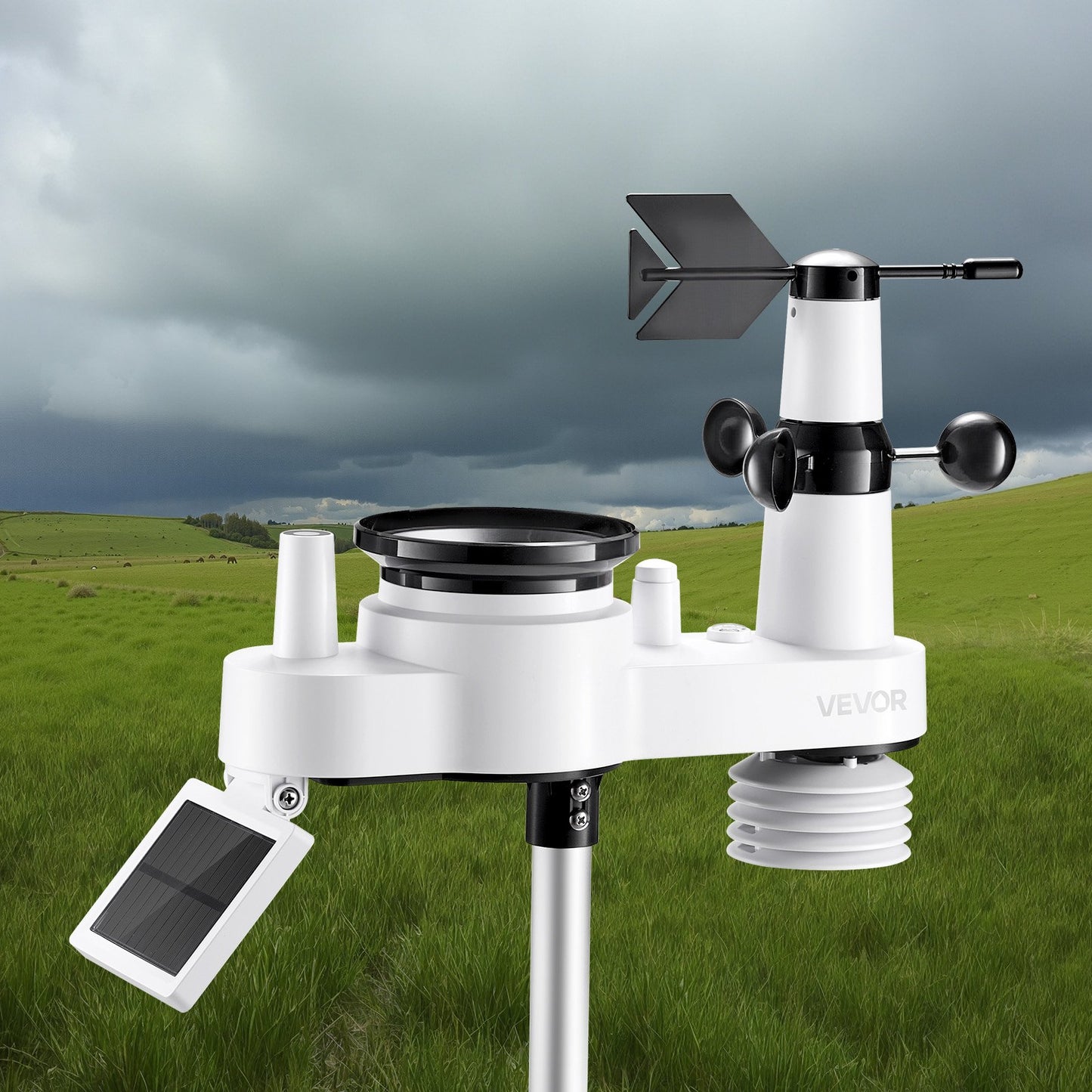 7-in-1 Wireless Weather Station with 7.5-Inch HD Indoor/Outdoor Display