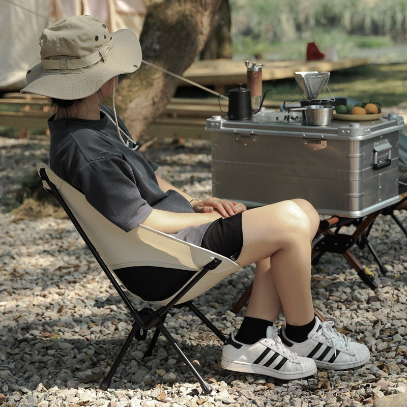 Outdoor Folding Chair with Mesh Backrest - Lightweight & Breathable for Garden & Patio