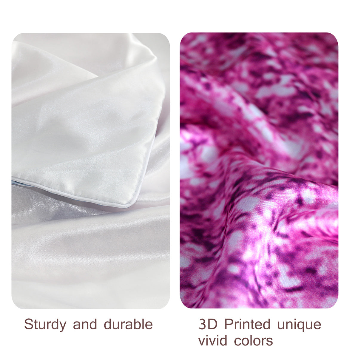 Soft Satin Pillowcases with Cats and Starry Sky Art - Set of 2