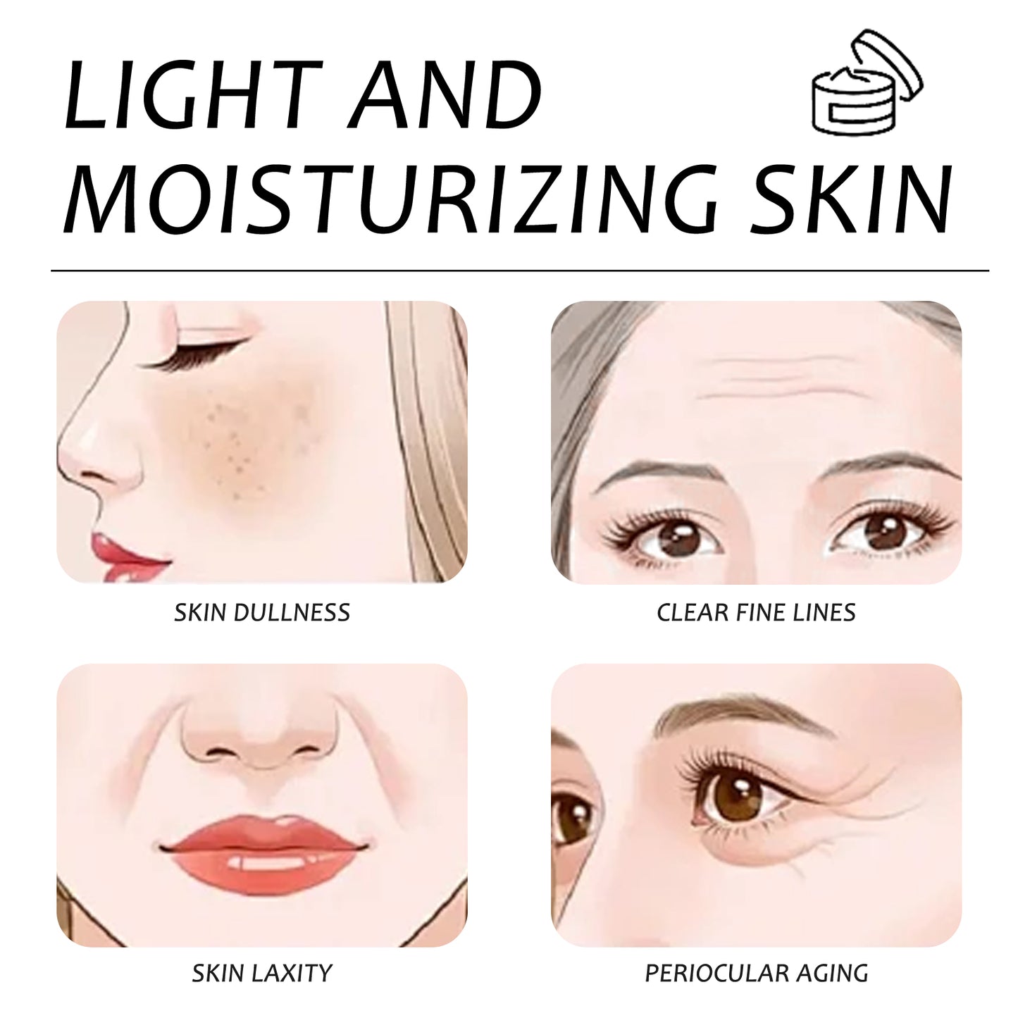 Anti-Wrinkle Moisturizing Facial Cream with Honey & Milk Extract