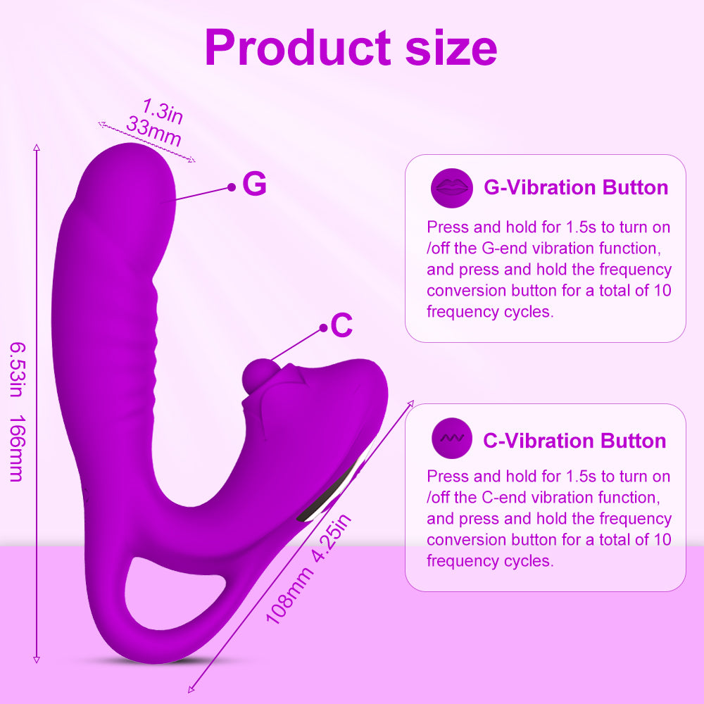 Bendable Silent Vibrator - Dual Motor Dildo with 10 Vibration Modes