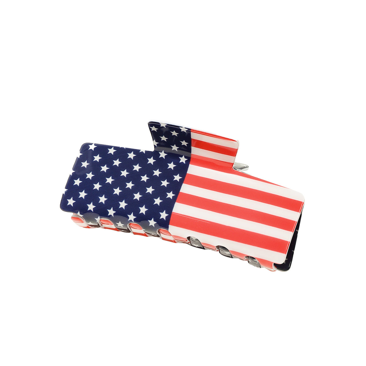 Luxurious Festive Hair Clip for Women - Acrylic Flag Design, European Style