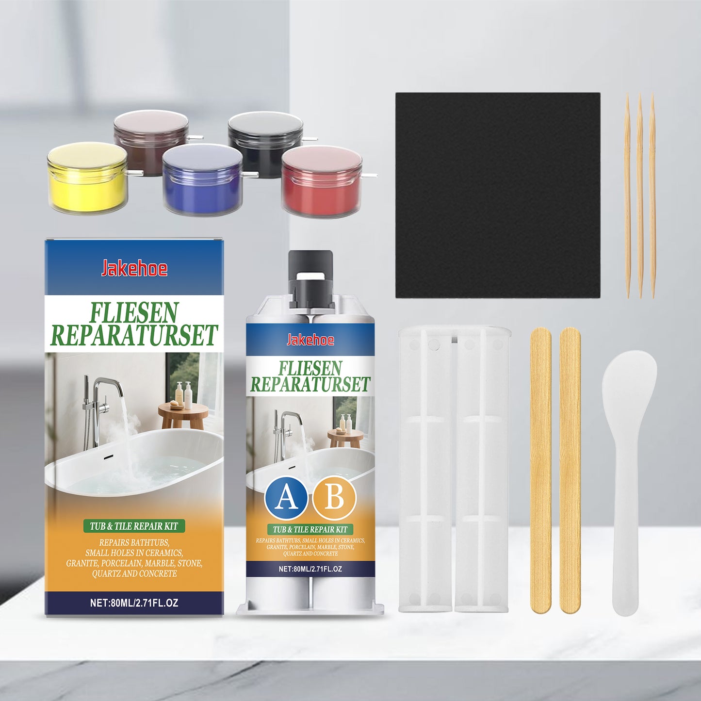 Ceramic Tile Repair Kit - Seamless Bonding for Bathroom & Kitchen Surfaces