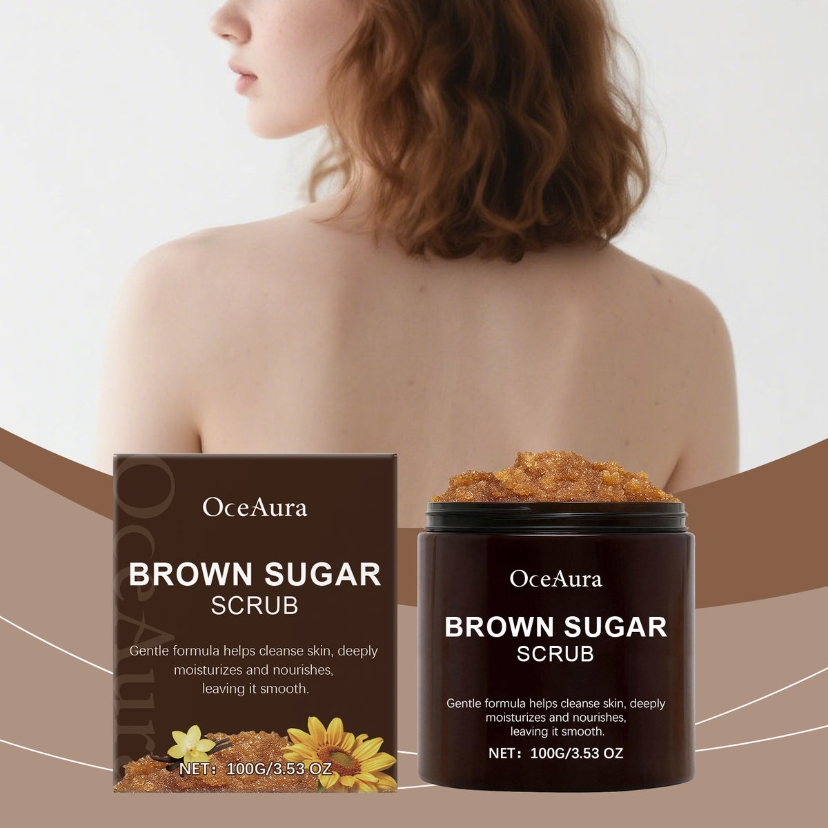 Brown Sugar Body Scrub Cream - Gentle Exfoliating